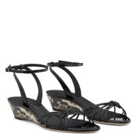 YLENIA MINI WEDGE - Black - Sandals