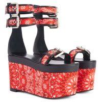 BANDANA WEDGE - Red - Sandals