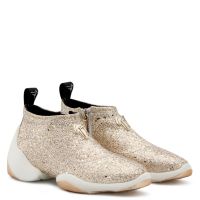 GLITTER JUMP - Beige - Mid top sneakers