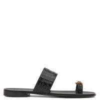 NORBERT CROCO - Black - Sandals