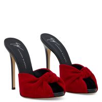 BRIDGET VELVET - Red - Sandals