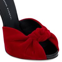 BRIDGET VELVET - Red - Sandals