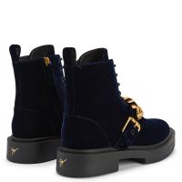 ADRIC VELVET - Blue - Boots