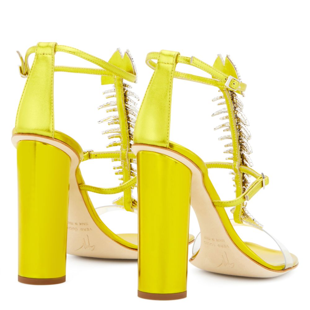 Giuseppe Zanotti clear-heel sandals - Yellow
