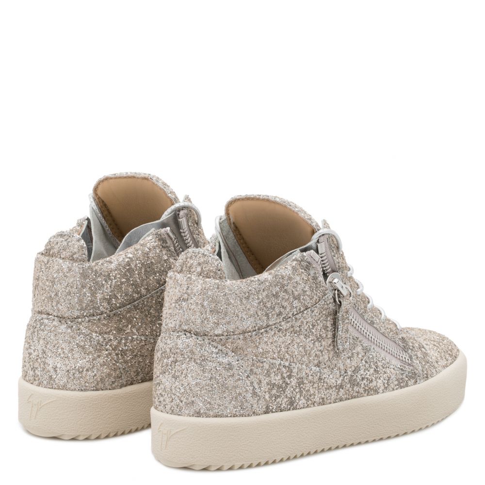 KRISS GLITTER - White - Mid top sneakers