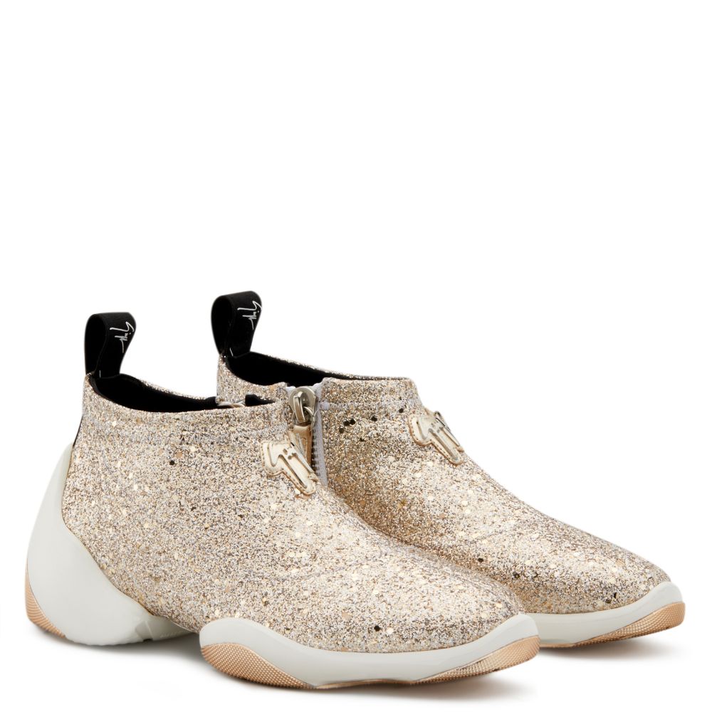 GLITTER JUMP - Beige - Sneakers montante