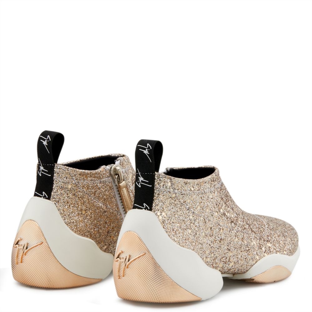 GLITTER JUMP - Beige - Mid top sneakers