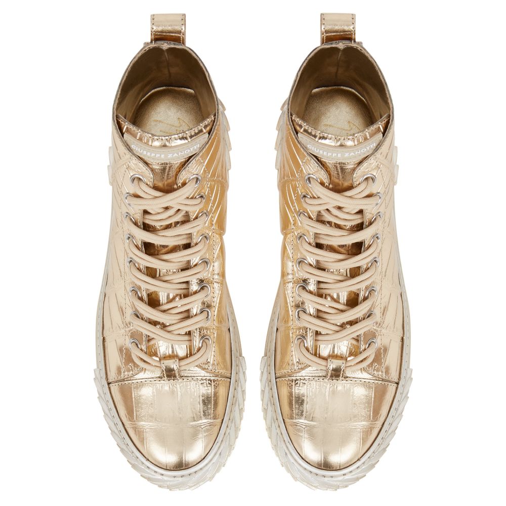 BLABBER - Gold - Mid top sneakers