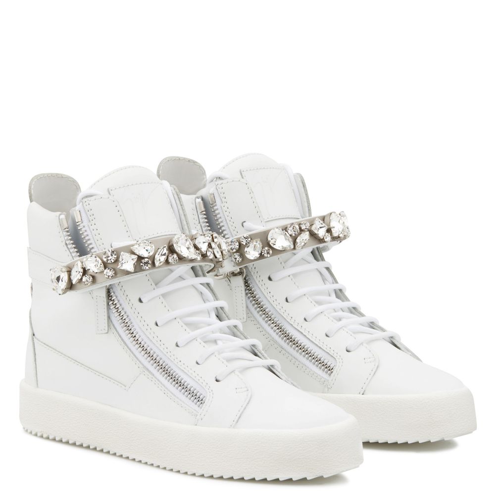 DENNY CRYSTAL - Blanc - Sneakers montante
