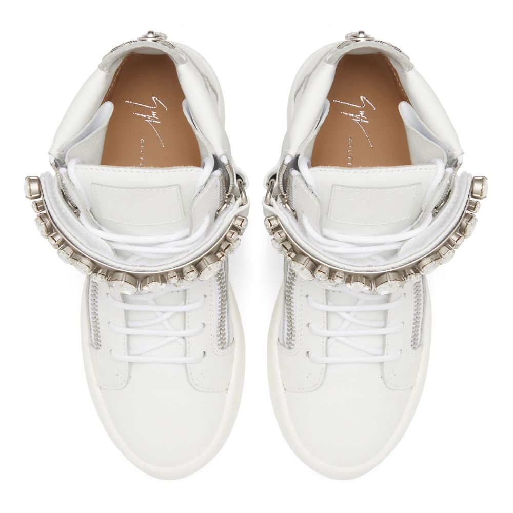 DENNY CRYSTAL - White - Mid top sneakers