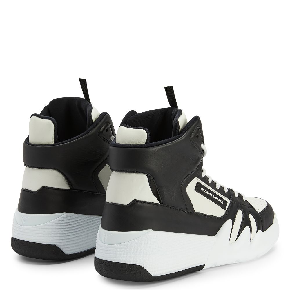 TALON - Black and white - Mid top sneakers