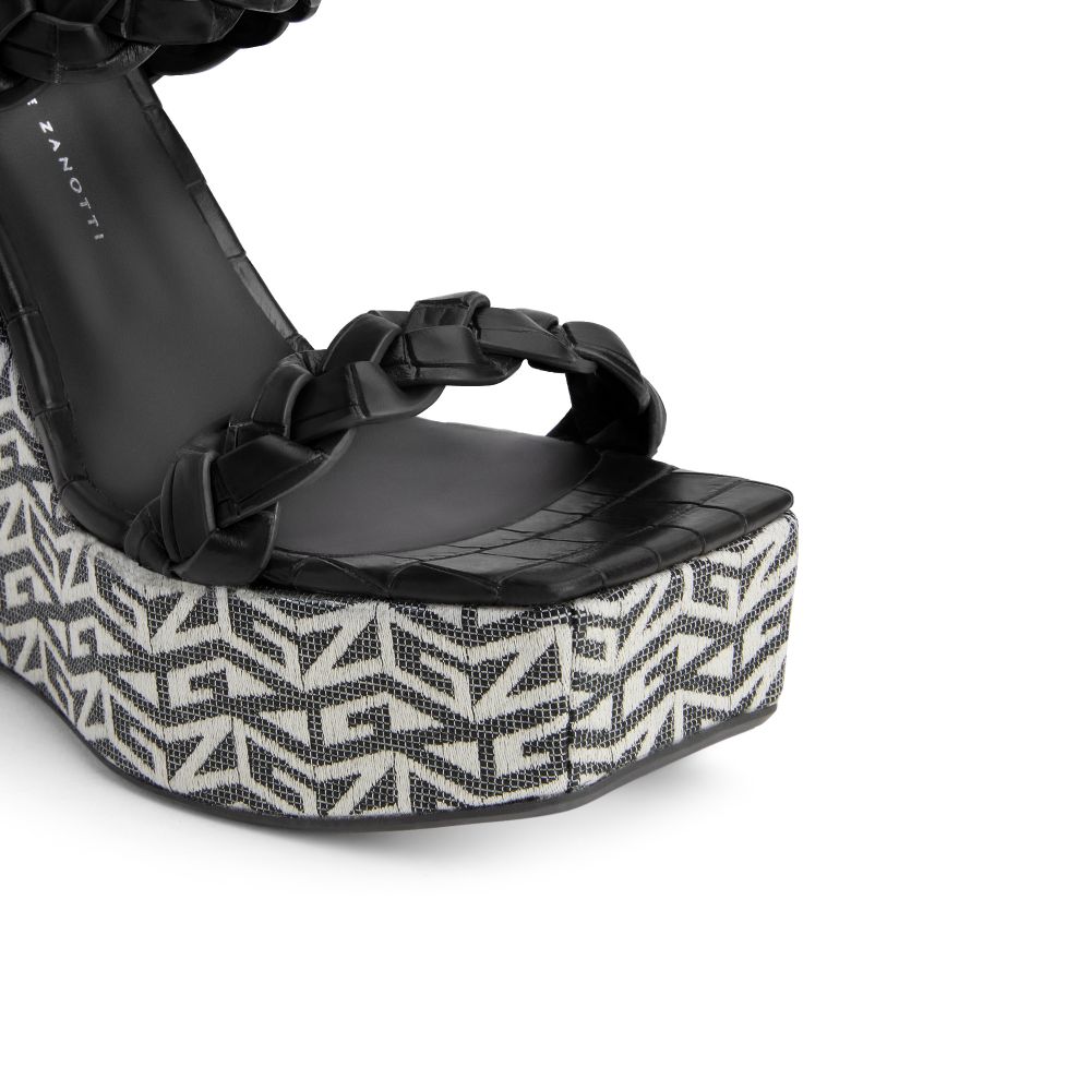 EUGENIA MONOGRAM - black - Sandals