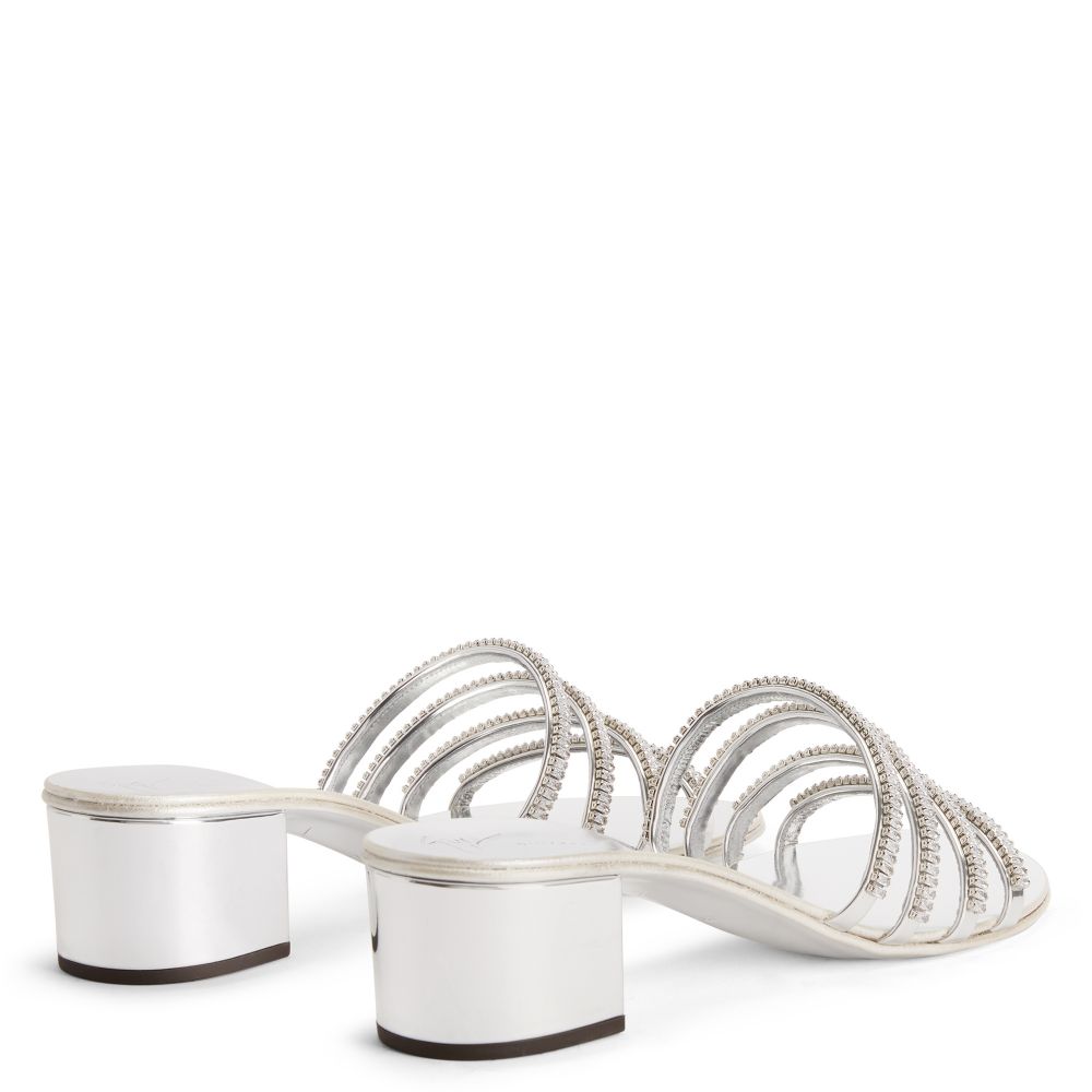IRIDE CRYSTAL 40 - Silver - Sandals