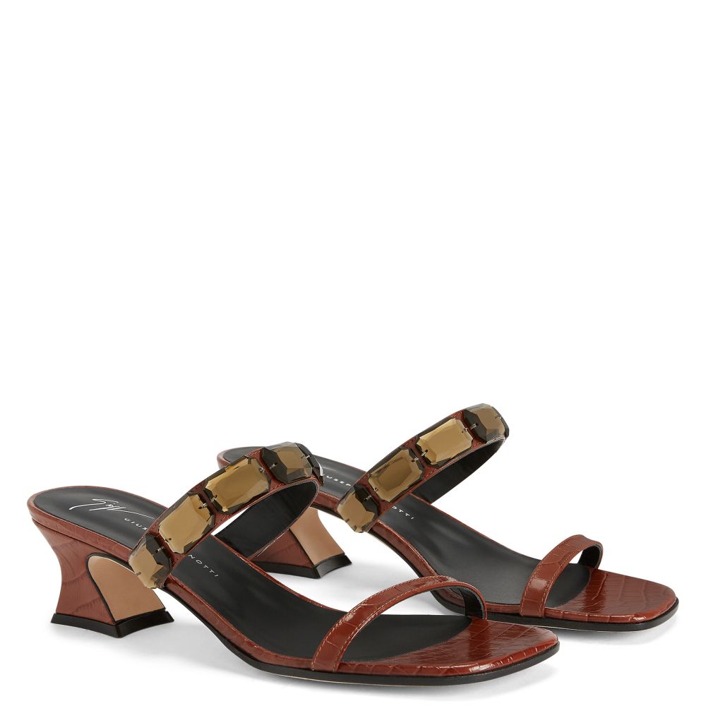 FLAMINIA SQUARE - Brown - Sandals