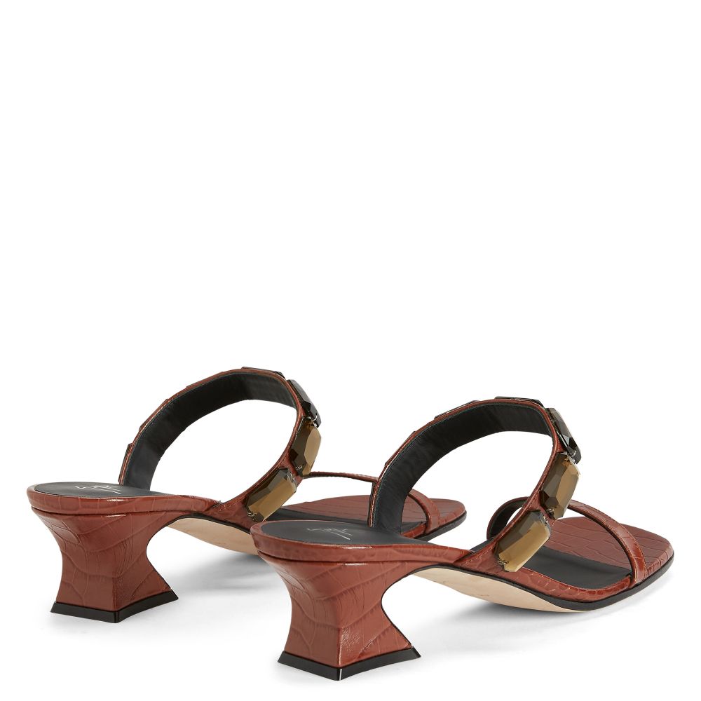 FLAMINIA SQUARE - Brown - Sandals