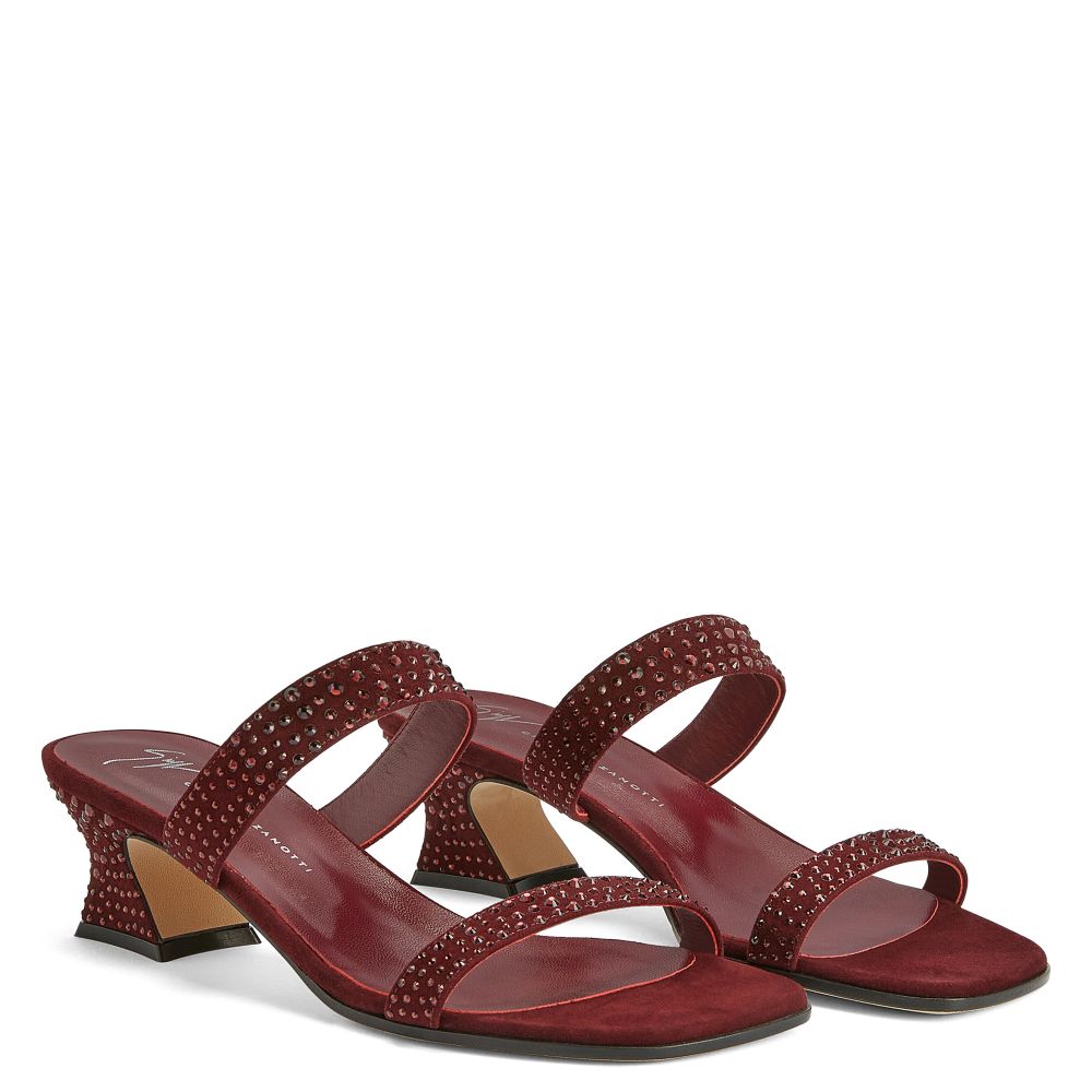 AUDE CRYSTAL - Bordeaux - Sandals