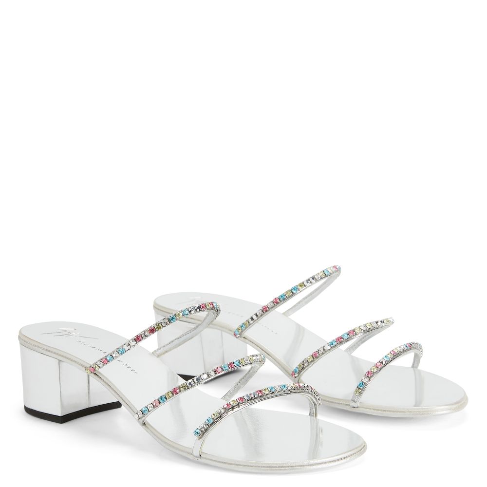 DARK COLORFUL - Silver - Sandals