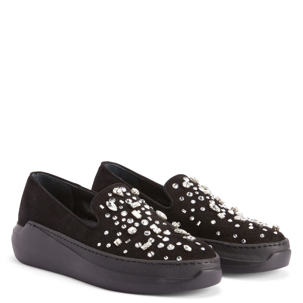 AFELIA CRYSTAL - Black - Loafers