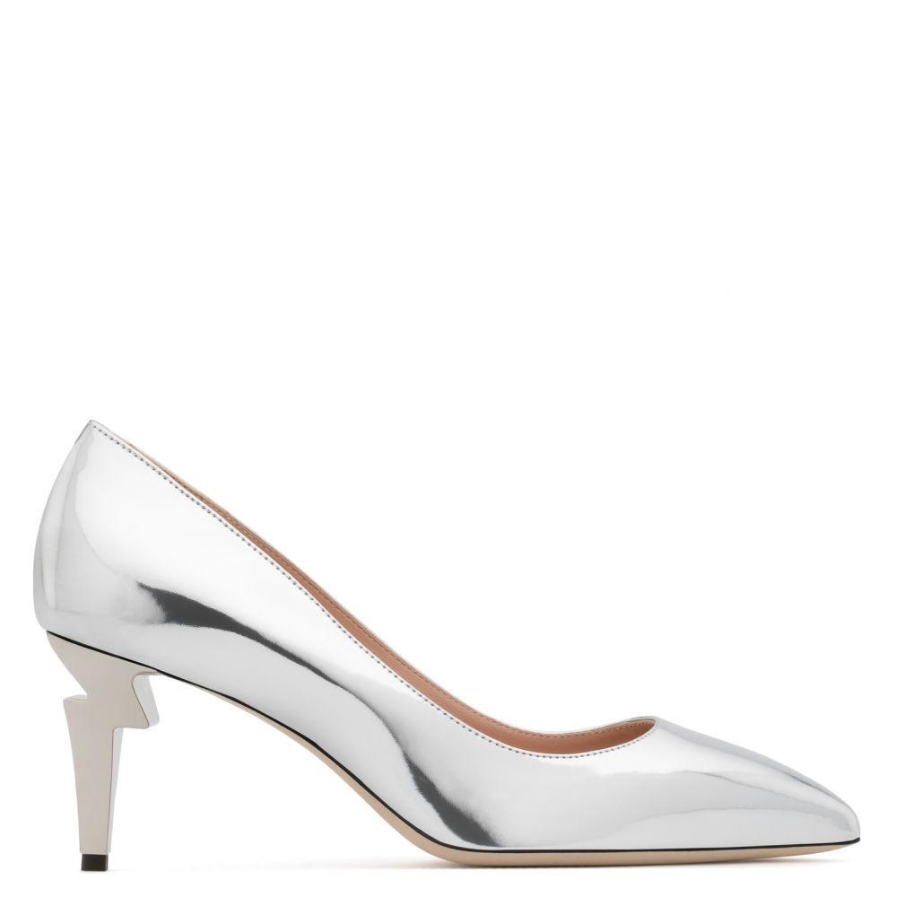 silver giuseppe zanotti heels