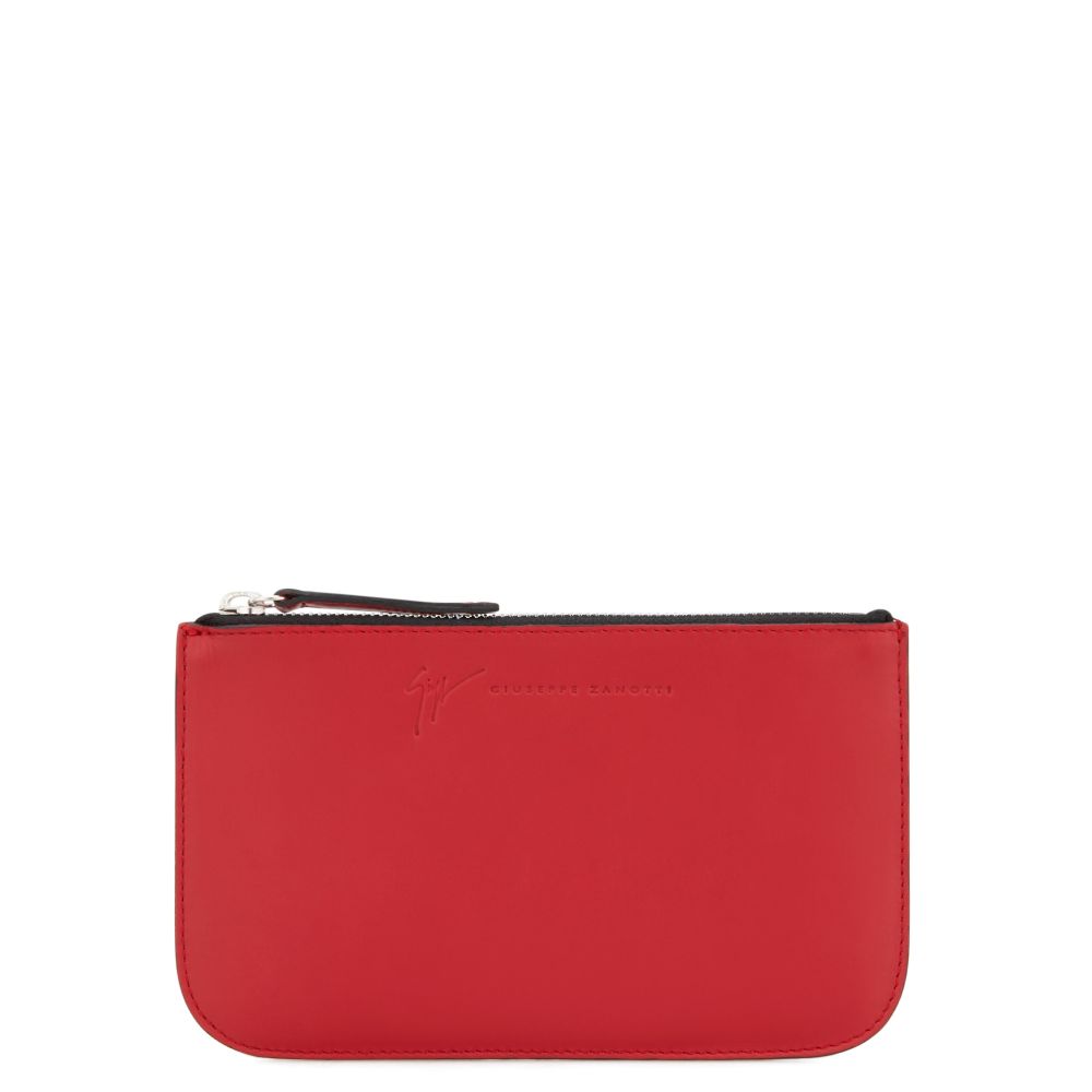 Red | Ladies Leather RFID Coin Tray Purse | Scott's of Stow