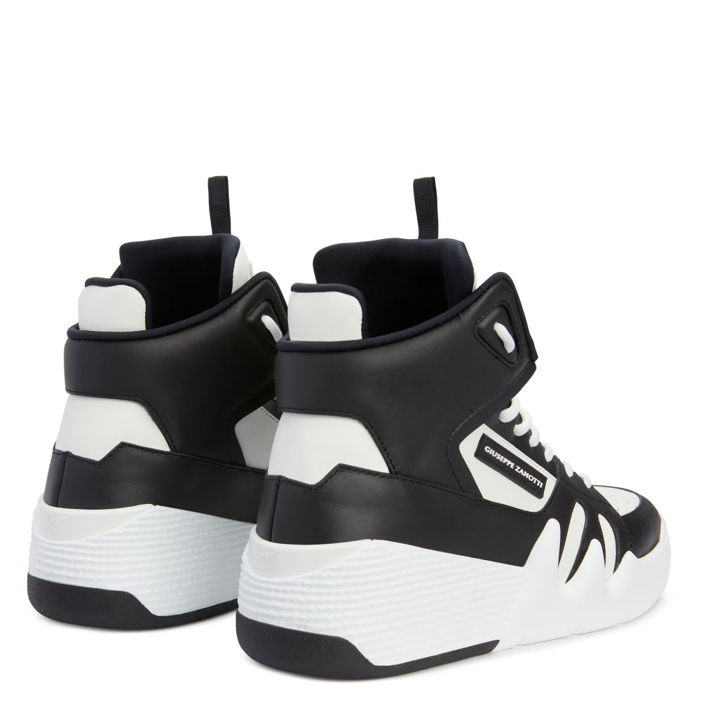 TALON - Black and white - Mid top sneakers