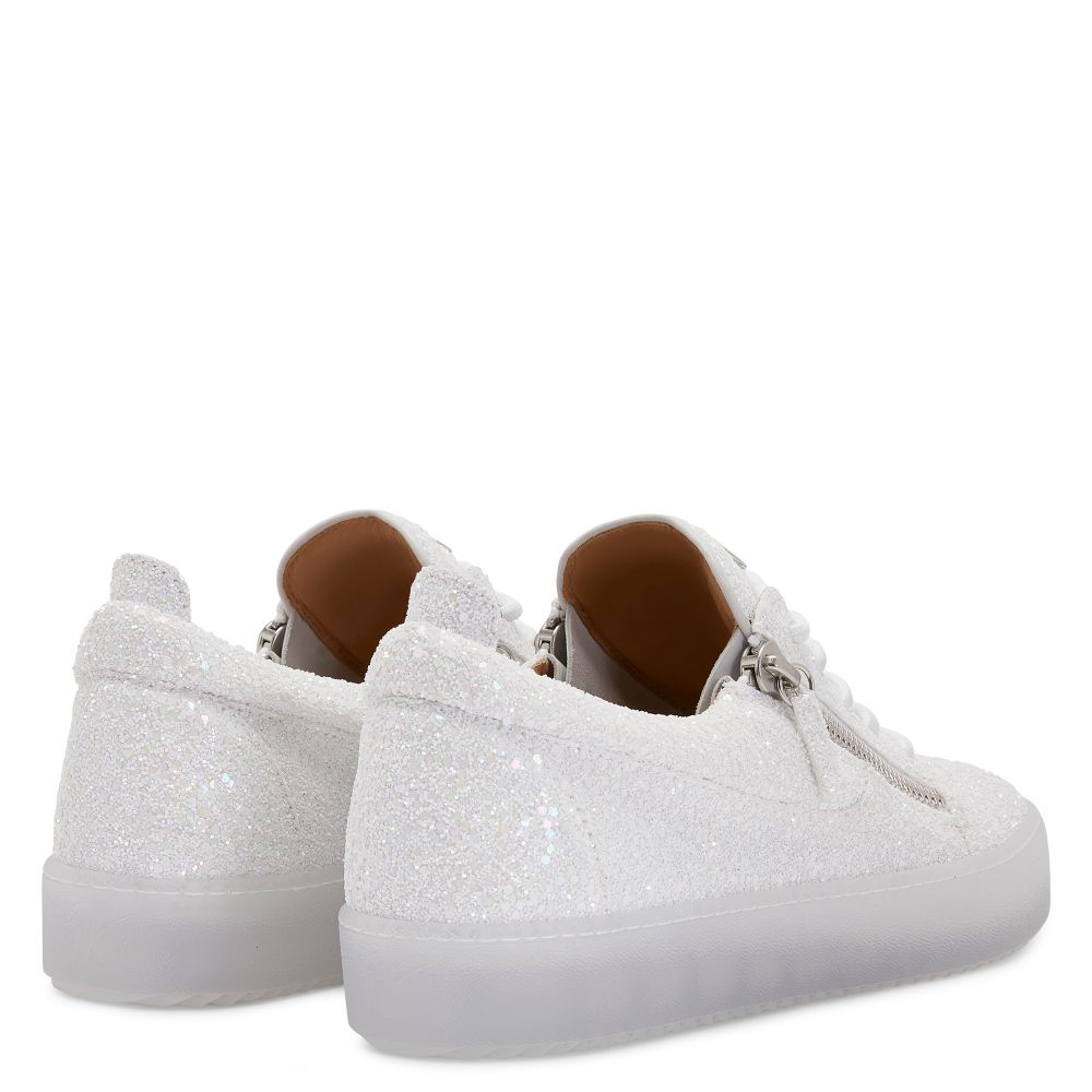 FRANKIE GLITTER - White - Low-top sneakers