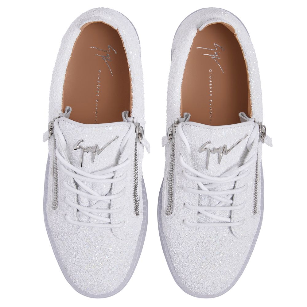 FRANKIE GLITTER - White - Low-top sneakers
