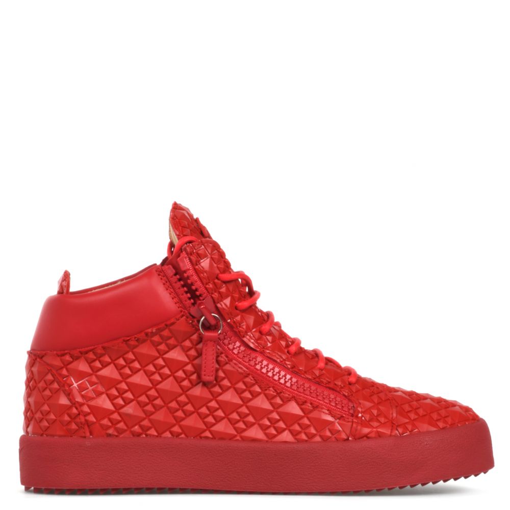 KRISS - Mid top sneakers - Red | Giuseppe Zanotti ® Outlet US