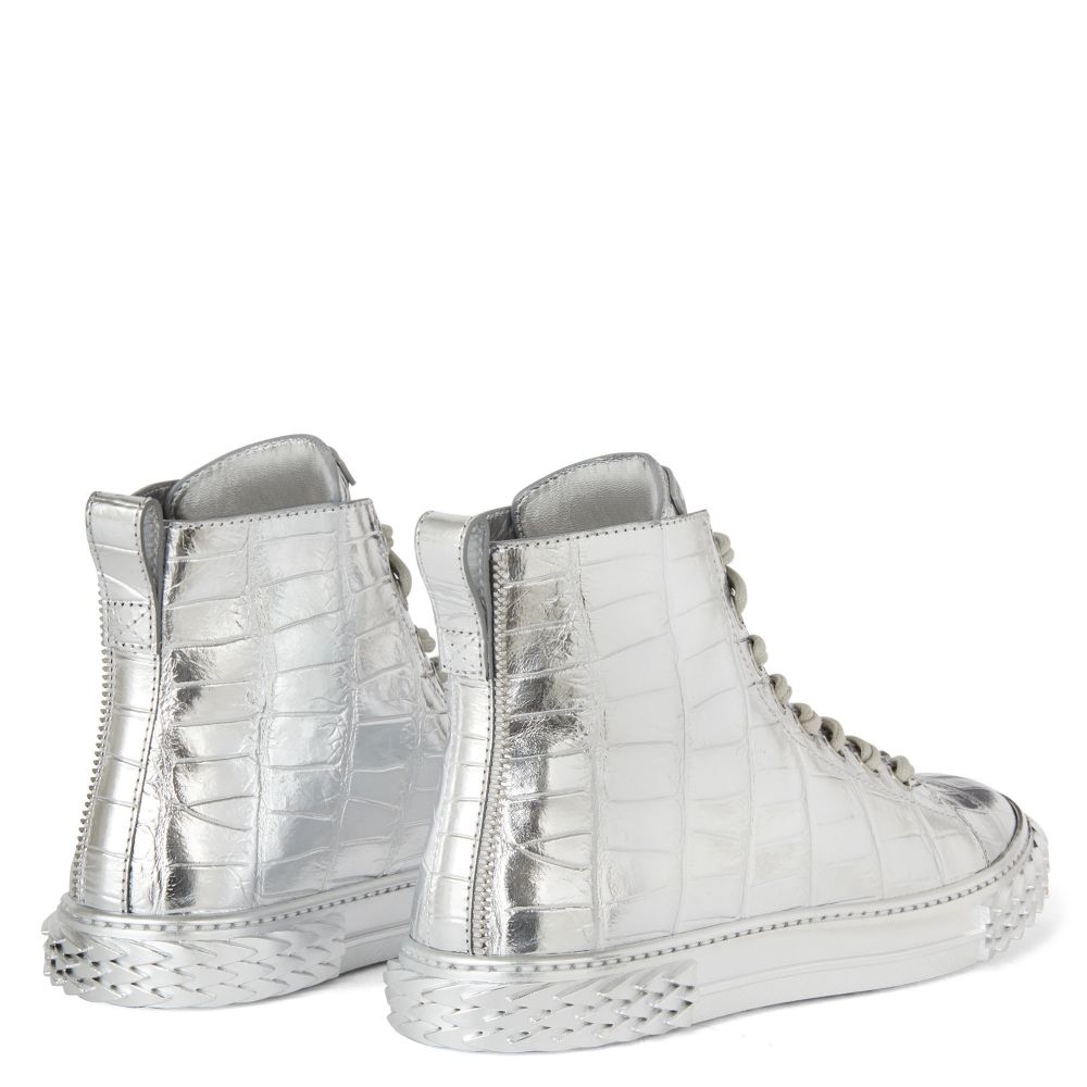 BLABBER - Silver - Mid top sneakers