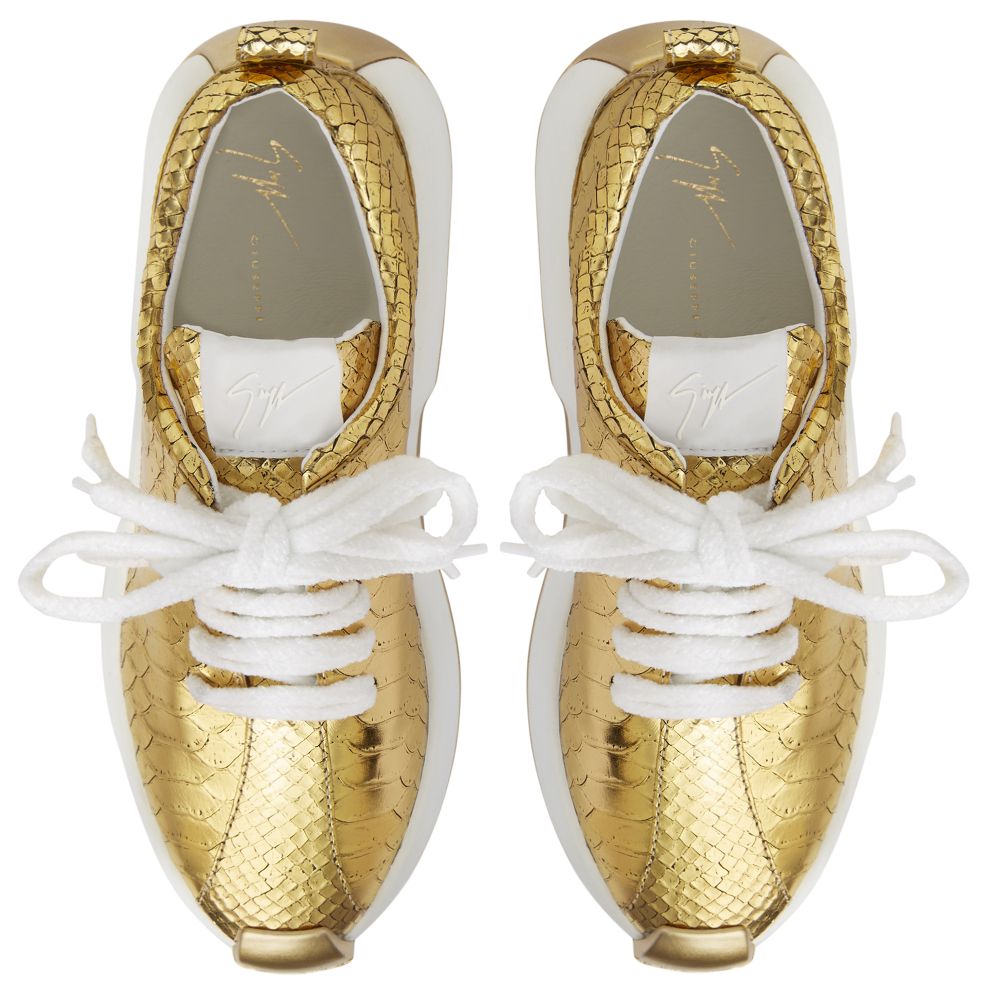 GIUSEPPE ZANOTTI FEROX - Gold - Low-top sneakers