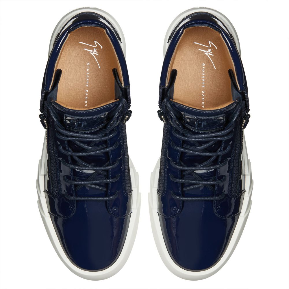 THE SHARK 5.0 MID - Mid top sneakers - Blue | Giuseppe Zanotti ® Outlet US