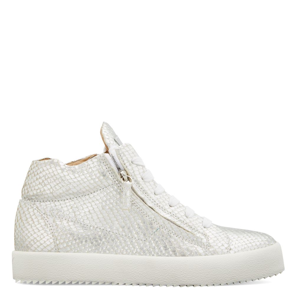 JUSTY - Silver - Mid top sneakers