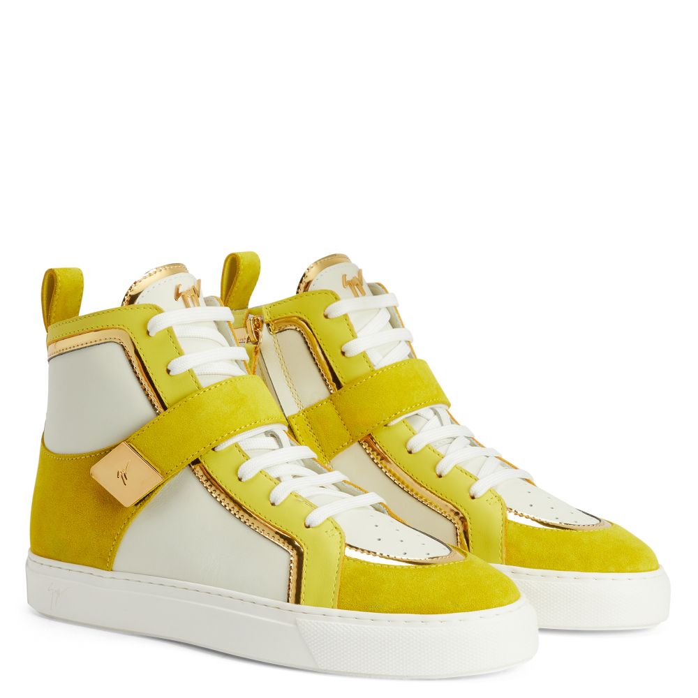 GIUSEPPE ZANOTTI ZENAS - Yellow - Mid top sneakers