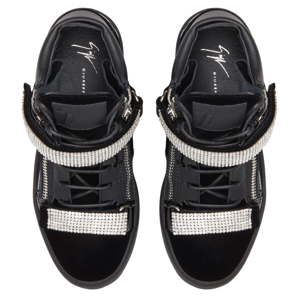 KRISS STRIPE - Black - Mid top sneakers
