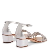 サンダル・ミュール GIUSEPPE ZANOTTI Women Sandals E100072 SILVER Leather sandal Giuseppe Zanotti Silver size 37 EU in Leather
